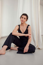 Load image into Gallery viewer, IBIZA RIB WIDE PANTS BLACK