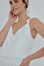 Load image into Gallery viewer, IBIZA RIB KNOT TOP WHITE

