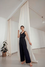 Load image into Gallery viewer, IBIZA RIB WIDE PANTS BLACK
