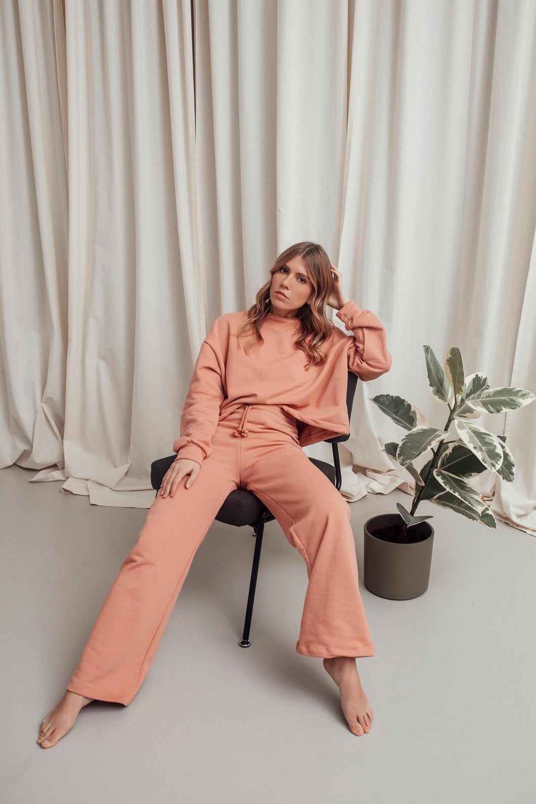 WIDE PANTS RASPBERRY CREAM